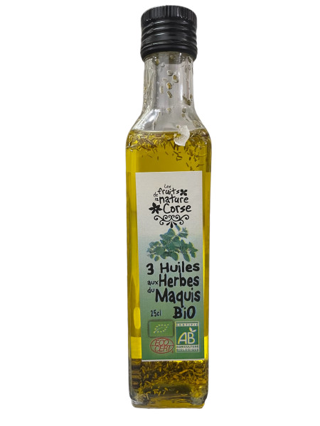 3 Huiles aux Herbes du Maquis Bio