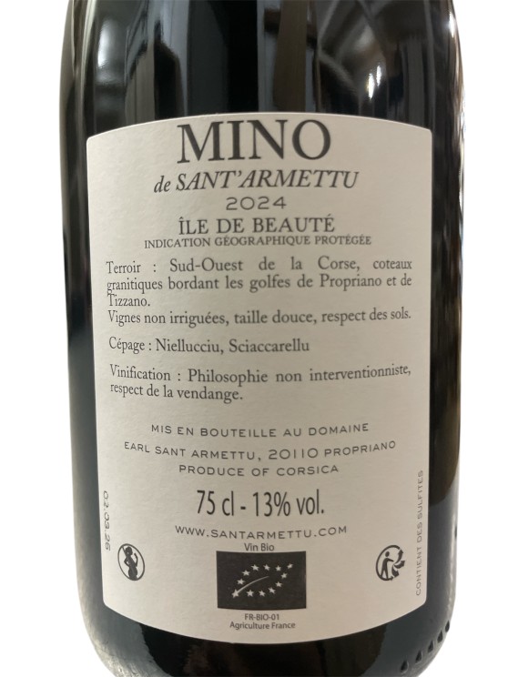 Sant Armettu Mino rouge 2024
