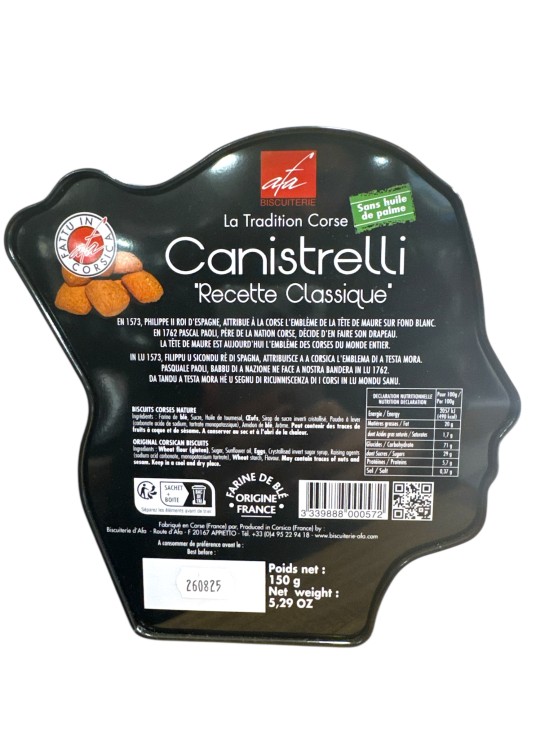 Boîte Canistrelli Tête de Maure Classique